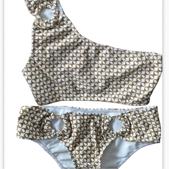 Jonathan Simkhai bikini NWT chain link print lined swim small - Picture 1 of 5